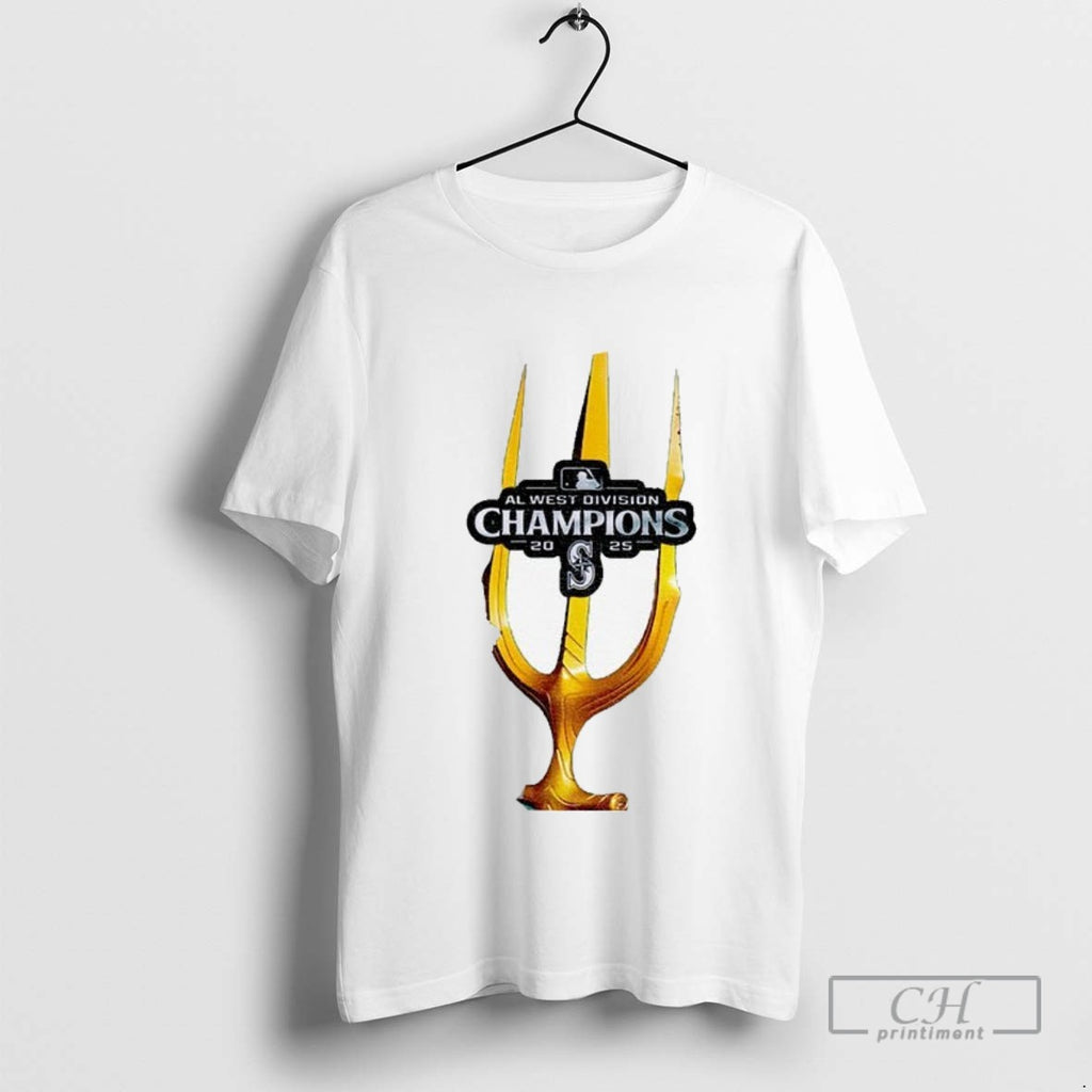 Seattle Mariners Mlb Baseball Division Champs American League West Postseason 2025 Trident Logo