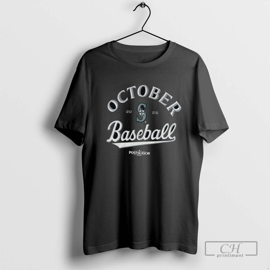 Seattle Mariners October Baseball 2025 Mlb Postseason Logo