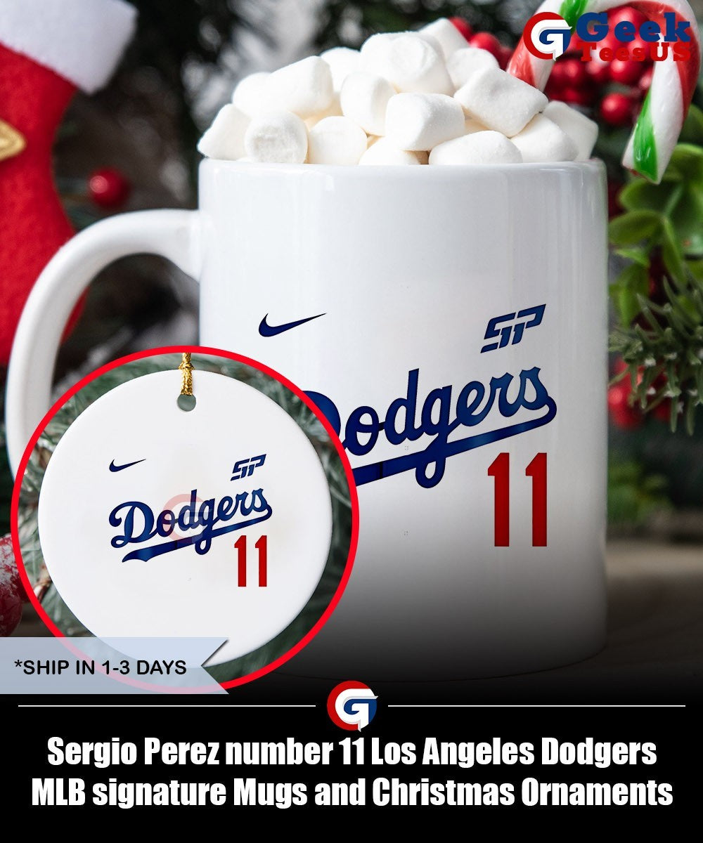 Sergio Perez number 11 Los Angeles Dodgers MLB signature shirt Unisex , , , Long Sleeve Tee