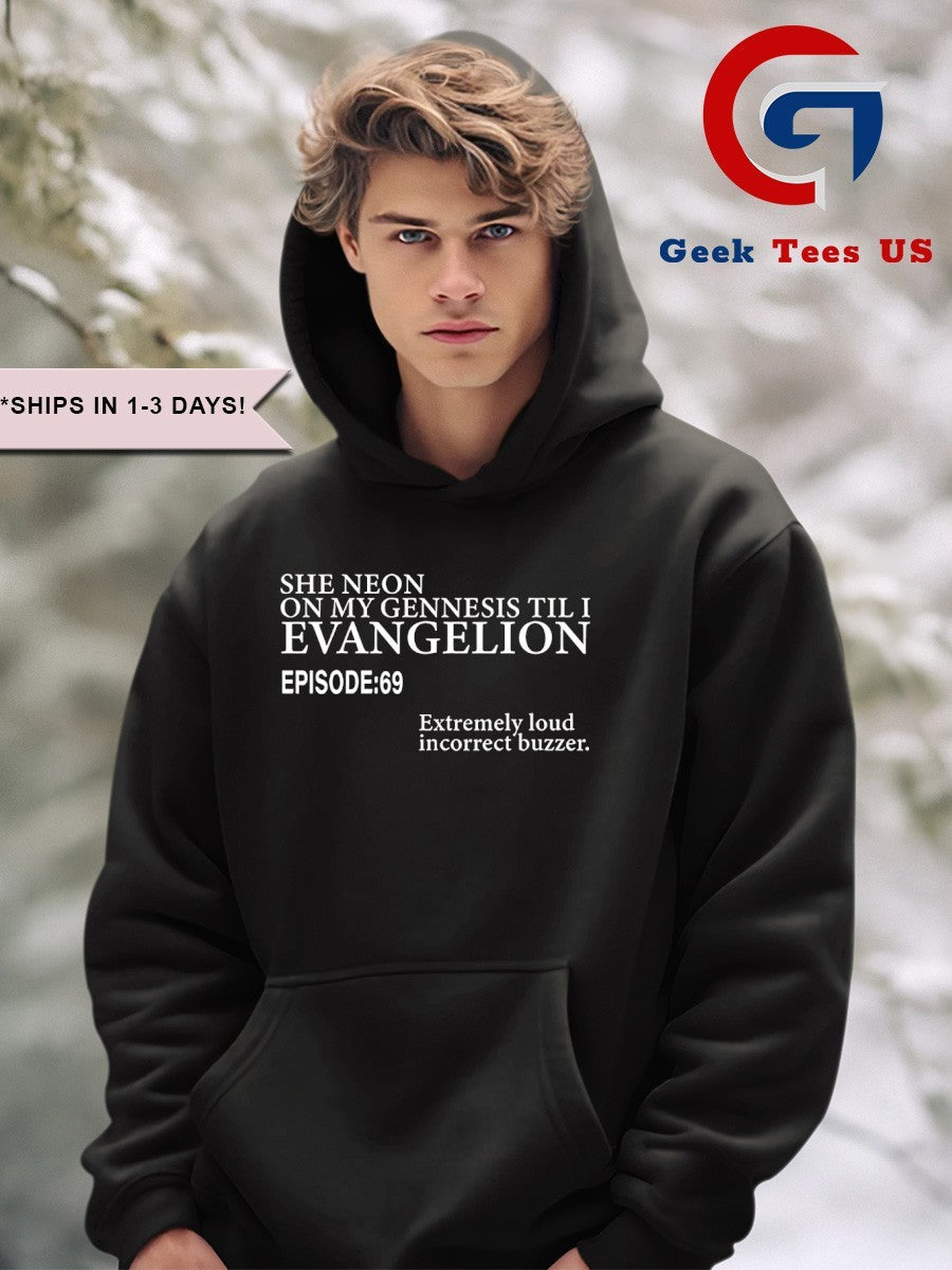 She Neon On My Genesis Til I Evangelion Episode 69 shirt Unisex , , , Long Sleeve Tee