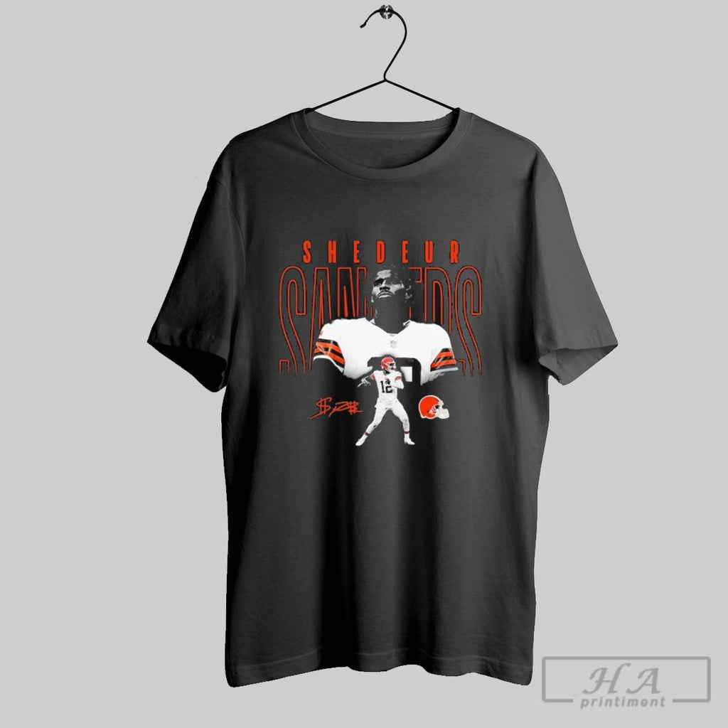 Shedeur Sanders Cleveland Browns Black Humble Shadow Player T Shirts