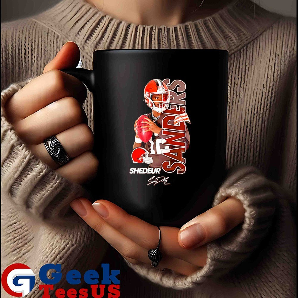 Shedeur Sanders Cleveland Browns football signature shirt Unisex , , , Long Sleeve Tee