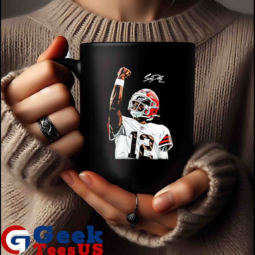 Shedeur Sanders Dawg Pound Cleveland Brown football signature shirt Unisex , , , Long Sleeve Tee