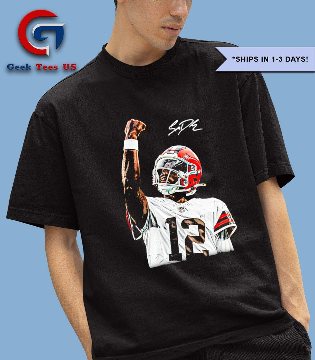 Shedeur Sanders Dawg Pound Cleveland Brown football signature shirt Unisex , , , Long Sleeve Tee