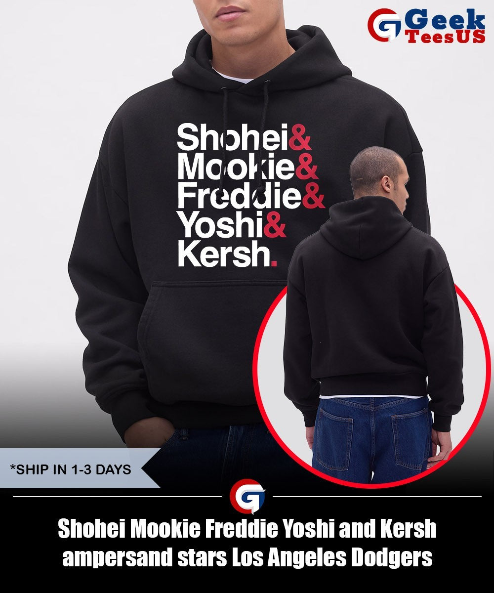 Shohei Mookie Freddie Yoshi and Kersh ampersand stars Los Angeles Dodgers baseball shirt Unisex , , , Long Sleeve Tee