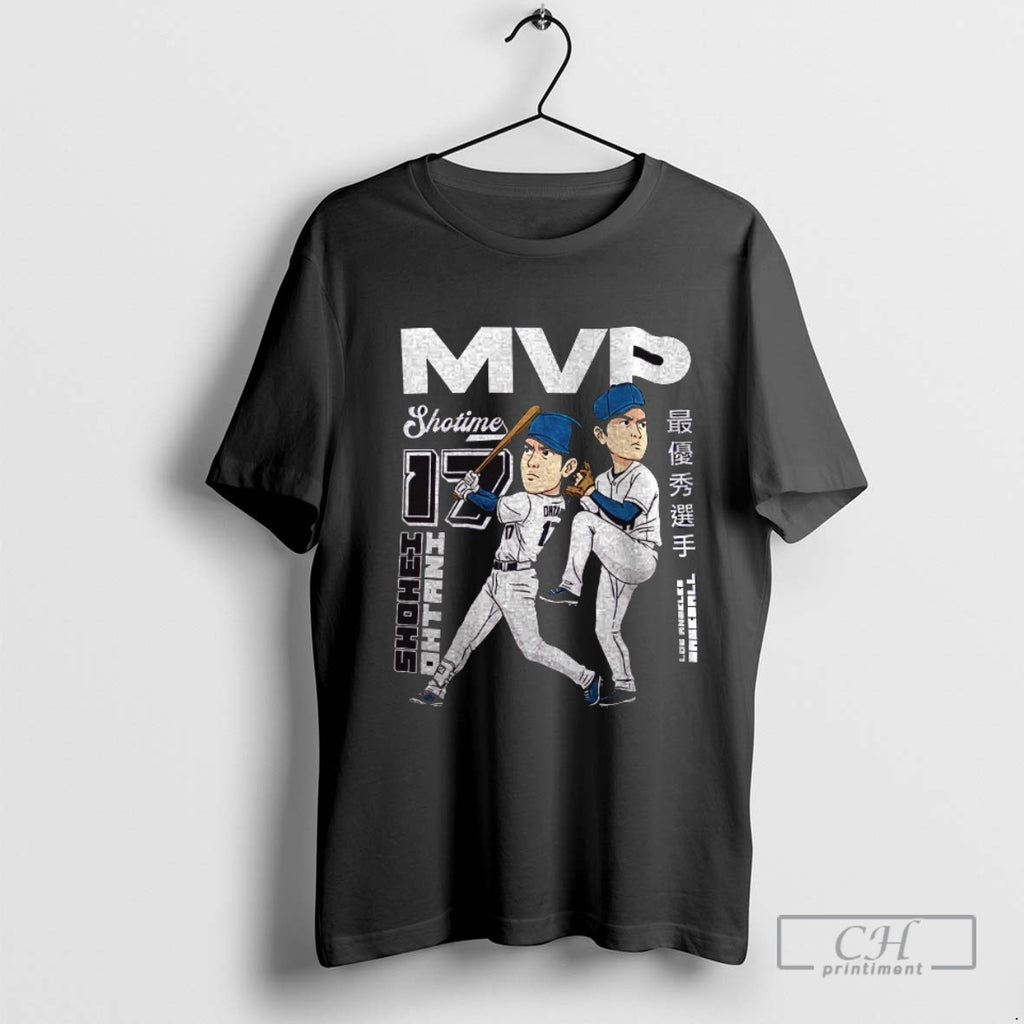 Shohei Ohtani Los Angeles Dodgers Dual Threat Mvp Caricature