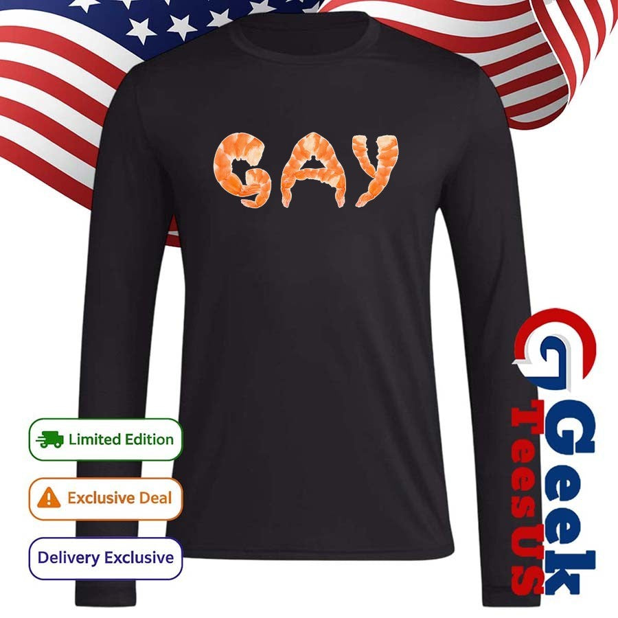 Shrimp Gay LGBT shirt Unisex , , , Long Sleeve Tee