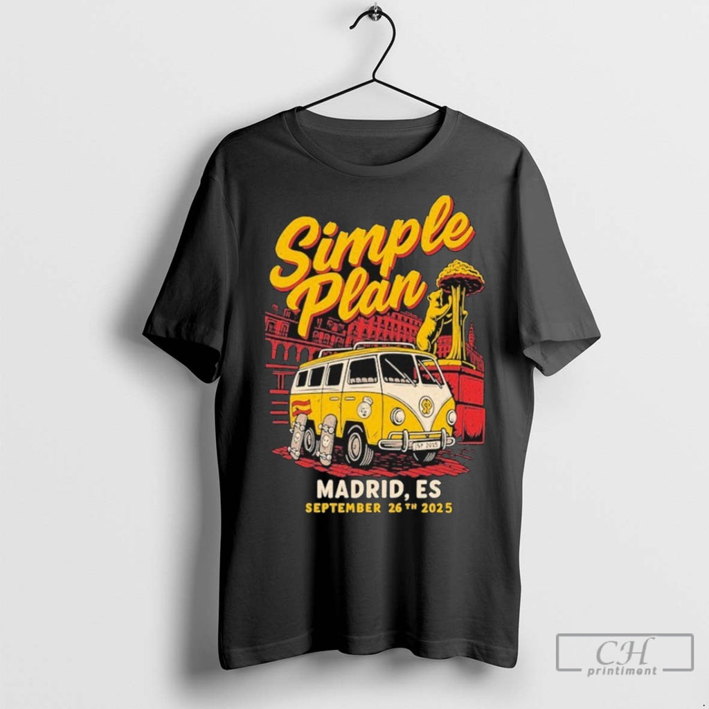 Simple Plan September 26th 2025 Tour Madrid Es T Shirt Jpg