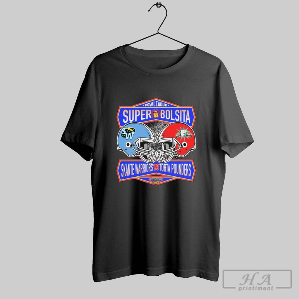 Skante Warriors Vs Torta Pounder Super Bolsita Foos Gone Wild Helmets Fwg League T Shirts