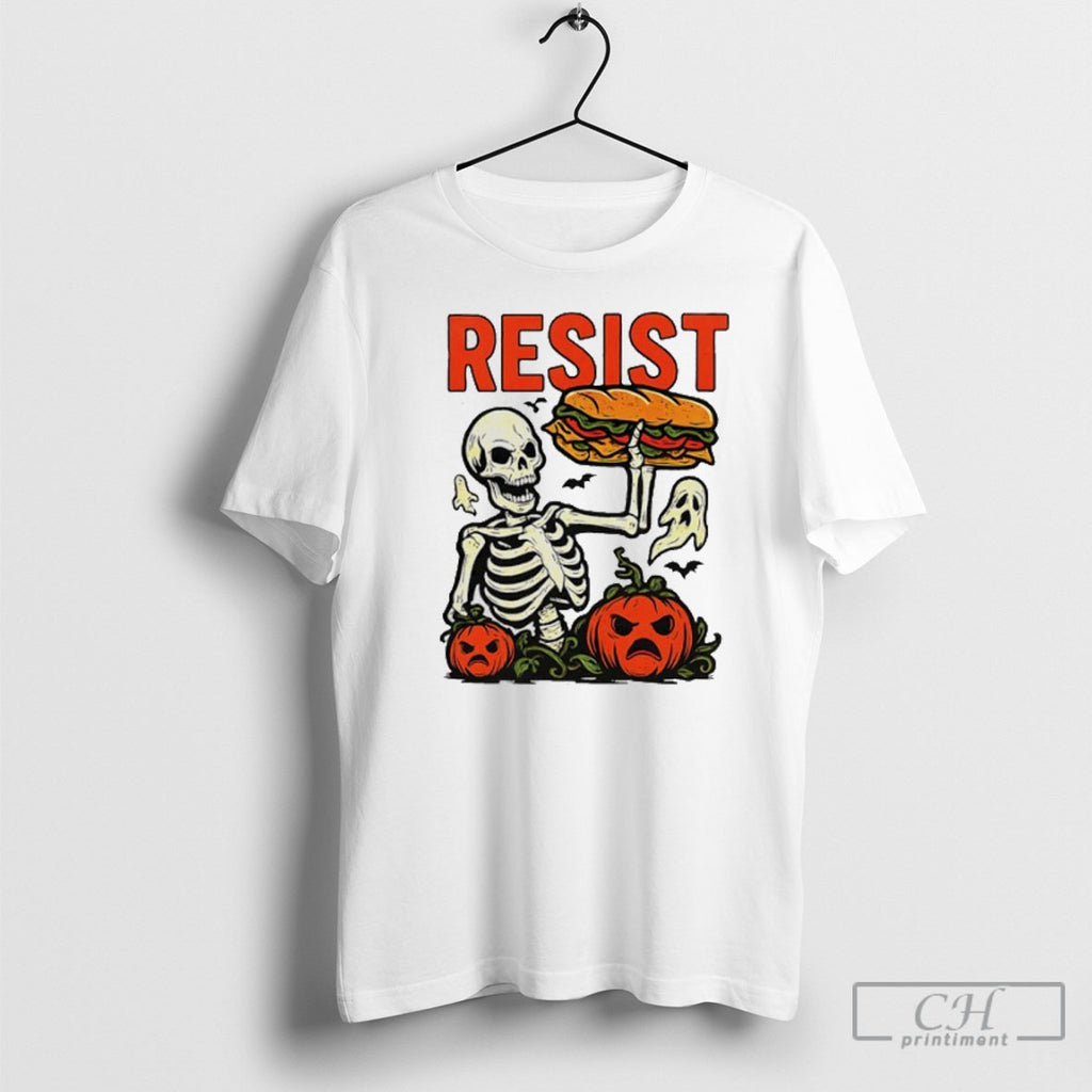 Skeleton Sandwich Launcher Resist Dc Spooky Pumpkin Ghost Halloween T Shirts