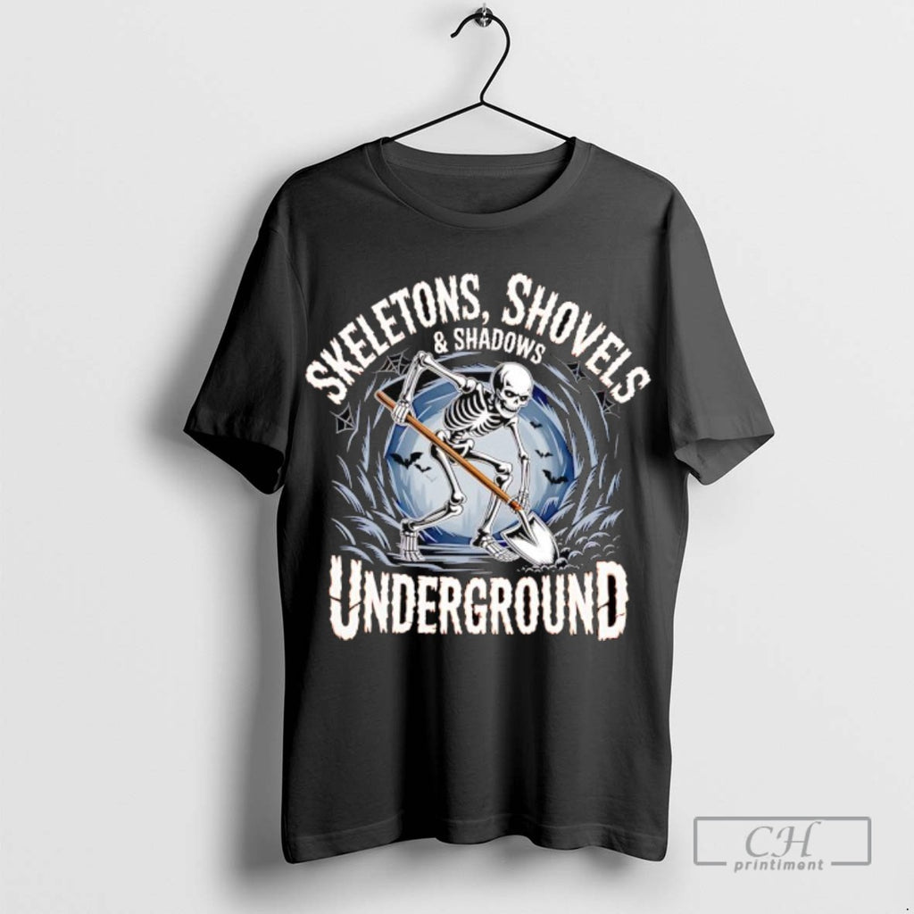Skeletons Shovels And Shadows Underground Halloween