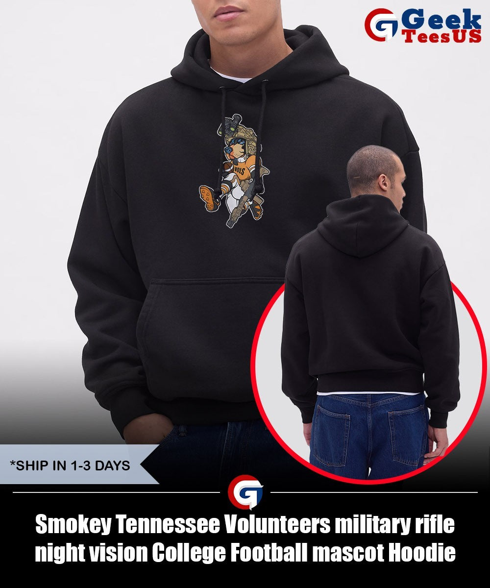 Smokey Tennessee Volunteers military rifle night vision College Football mascot shirt Unisex , , , Long Sleeve Tee
