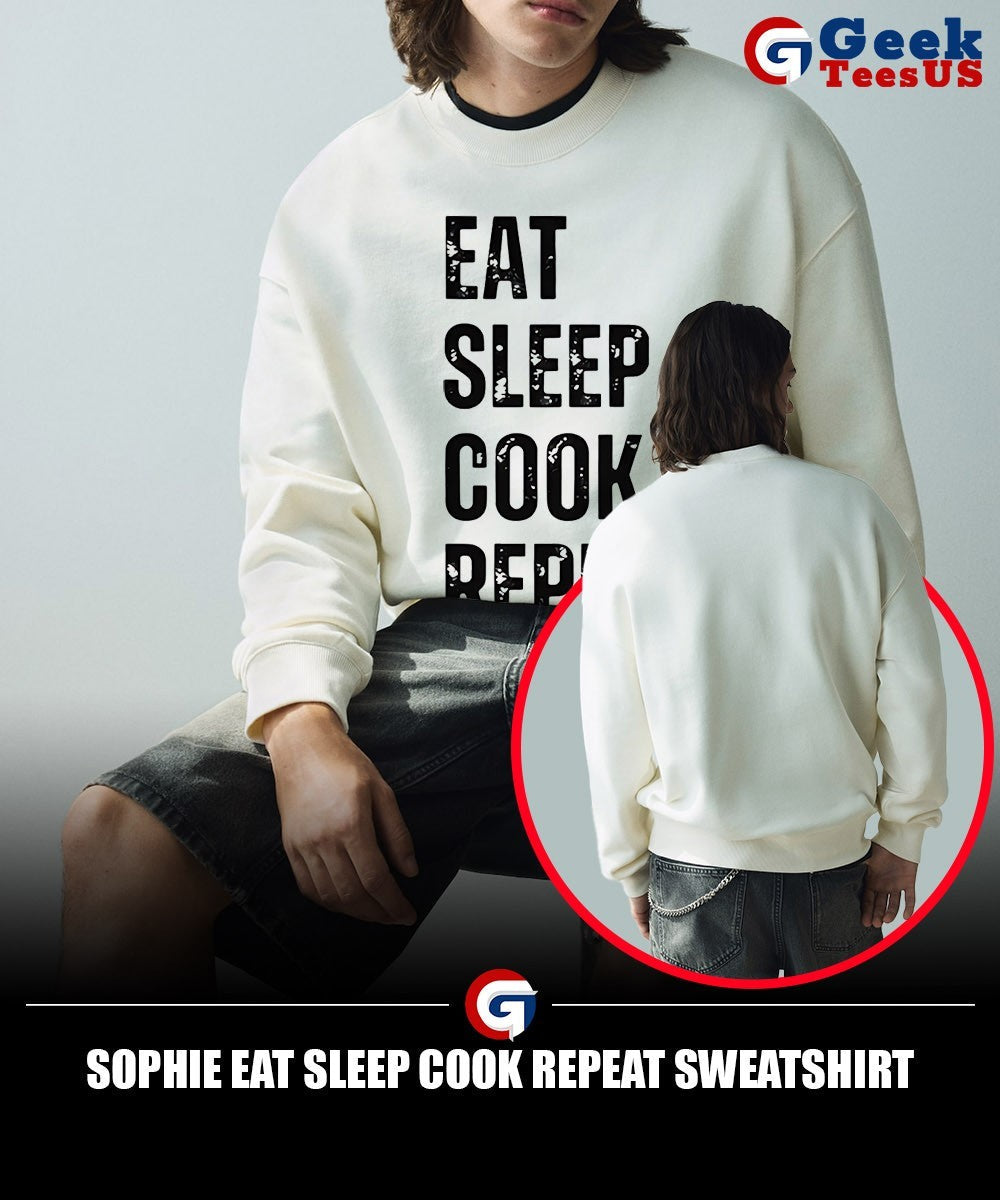 Sophie Eat Sleep Cook Repeat shirt Unisex , , , Long Sleeve Tee