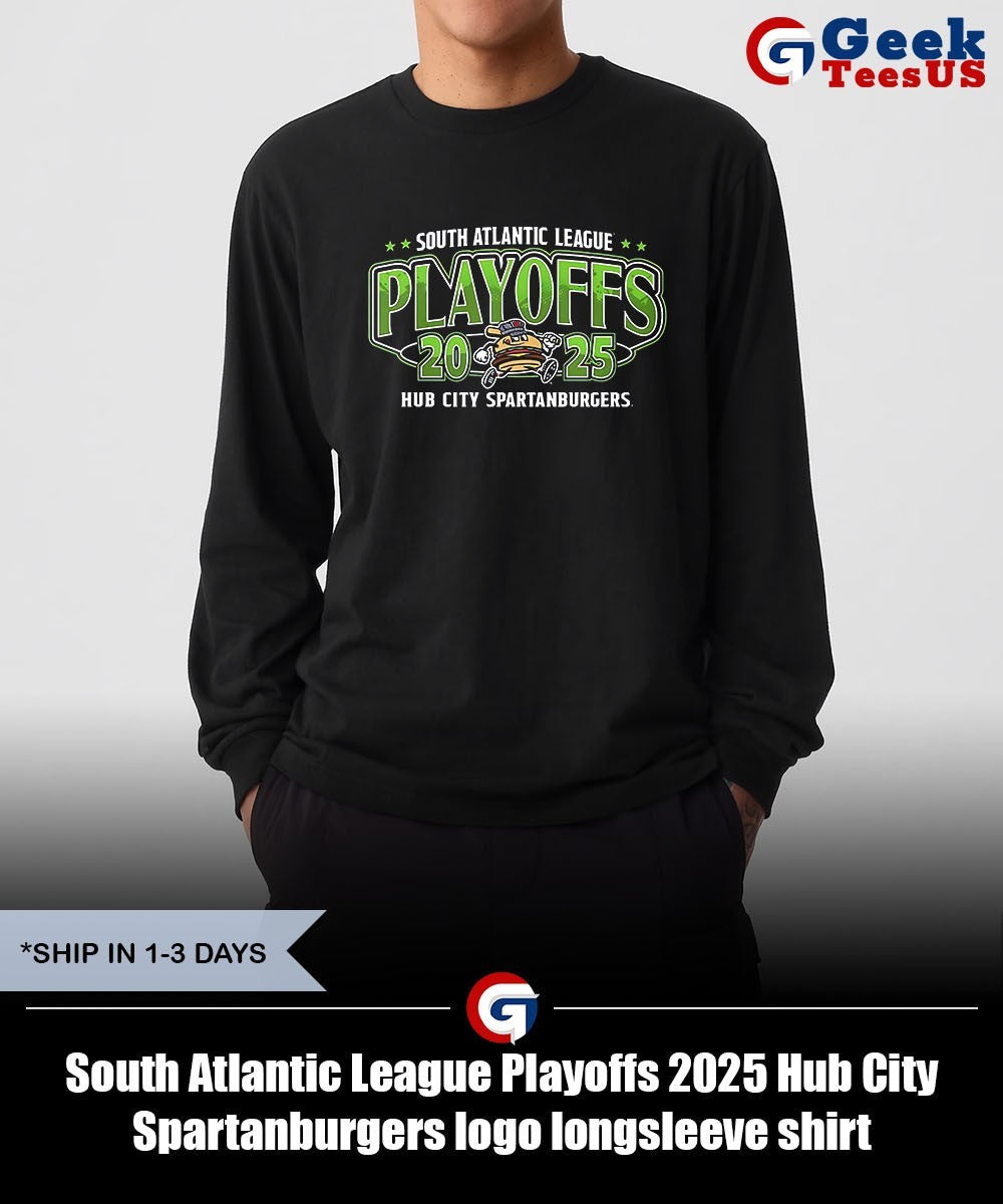 South Atlantic League Playoffs 2025 Hub City Spartanburgers logo shirt Unisex , , , Long Sleeve Tee