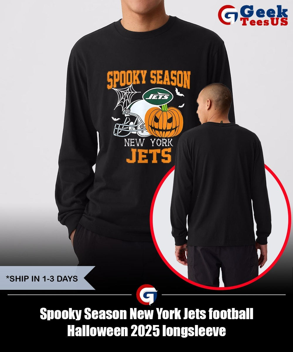 Spooky Season New York Jets football Halloween 2025 shirt Unisex , , , Long Sleeve Tee