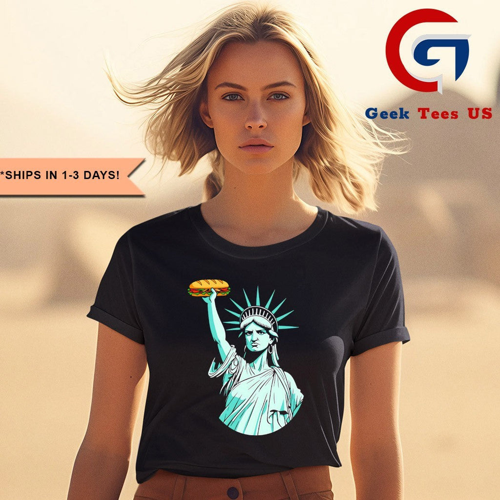 Statue of Liberty Sandwich Guy DC shirt Unisex , , , Long Sleeve Tee