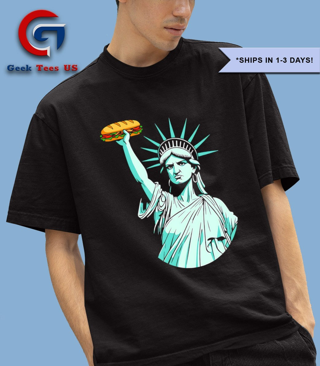 Statue of Liberty Sandwich Guy DC shirt Unisex , , , Long Sleeve Tee