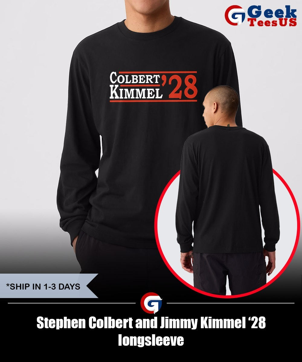 Stephen Colbert and Jimmy Kimmel ’28 shirt Unisex , , , Long Sleeve Tee