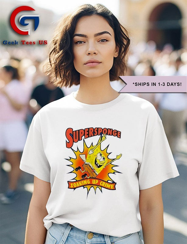 Super Sponge soaking up crime shirt Unisex , , , Long Sleeve Tee