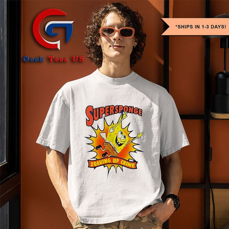 Super Sponge soaking up crime shirt Unisex , , , Long Sleeve Tee