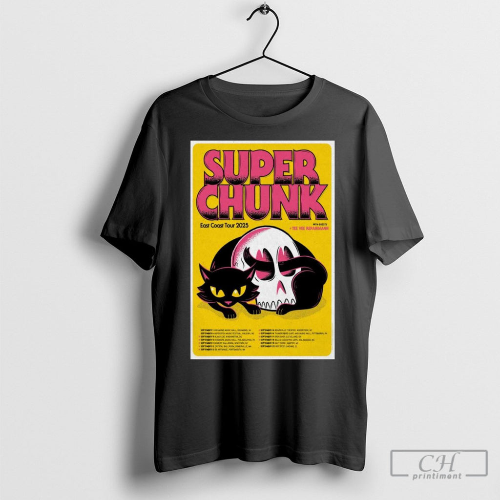 Superchunk East Coast 2025 Tour T Shirts