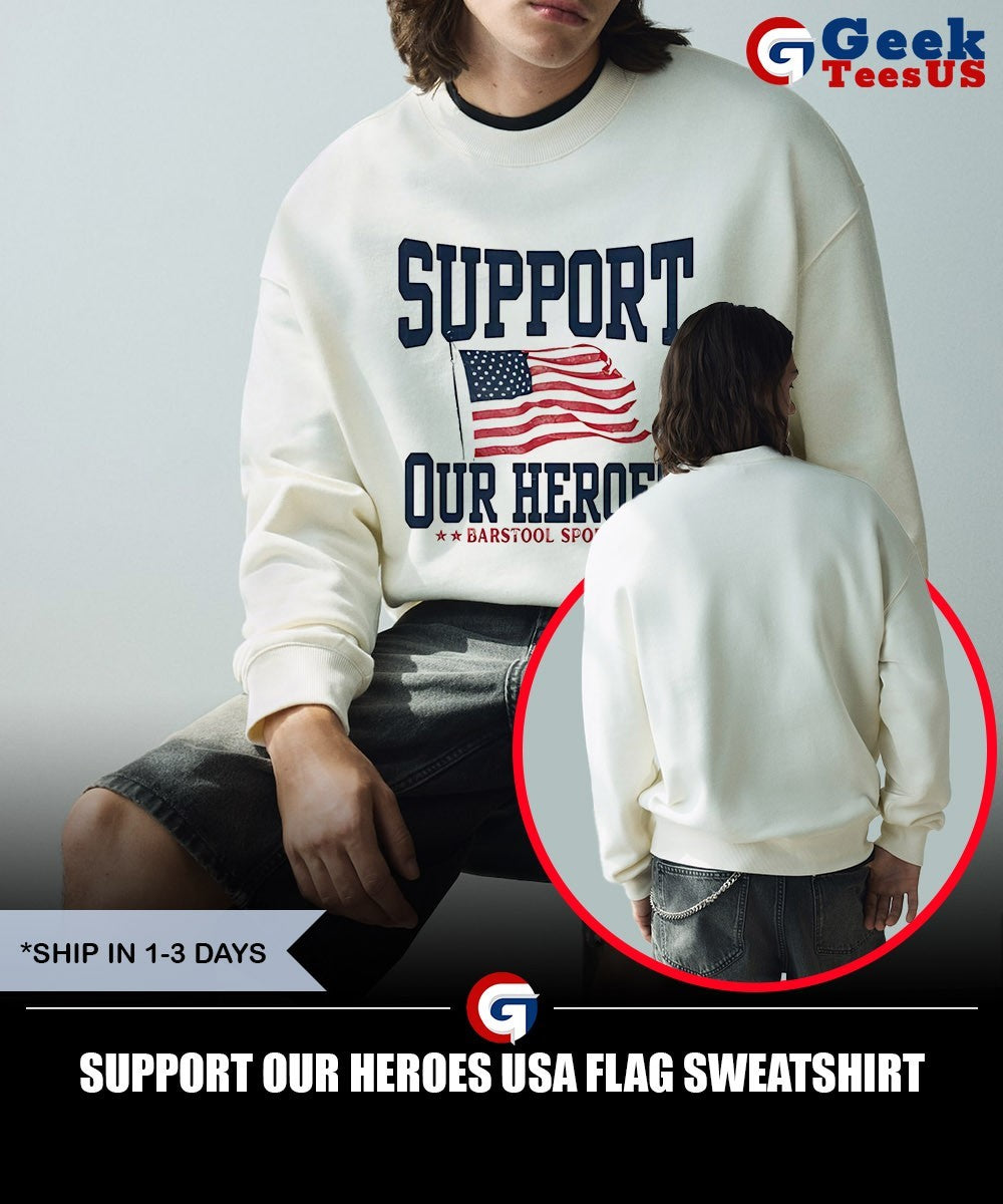 Support our Heroes USA flag shirt Unisex , , , Long Sleeve Tee
