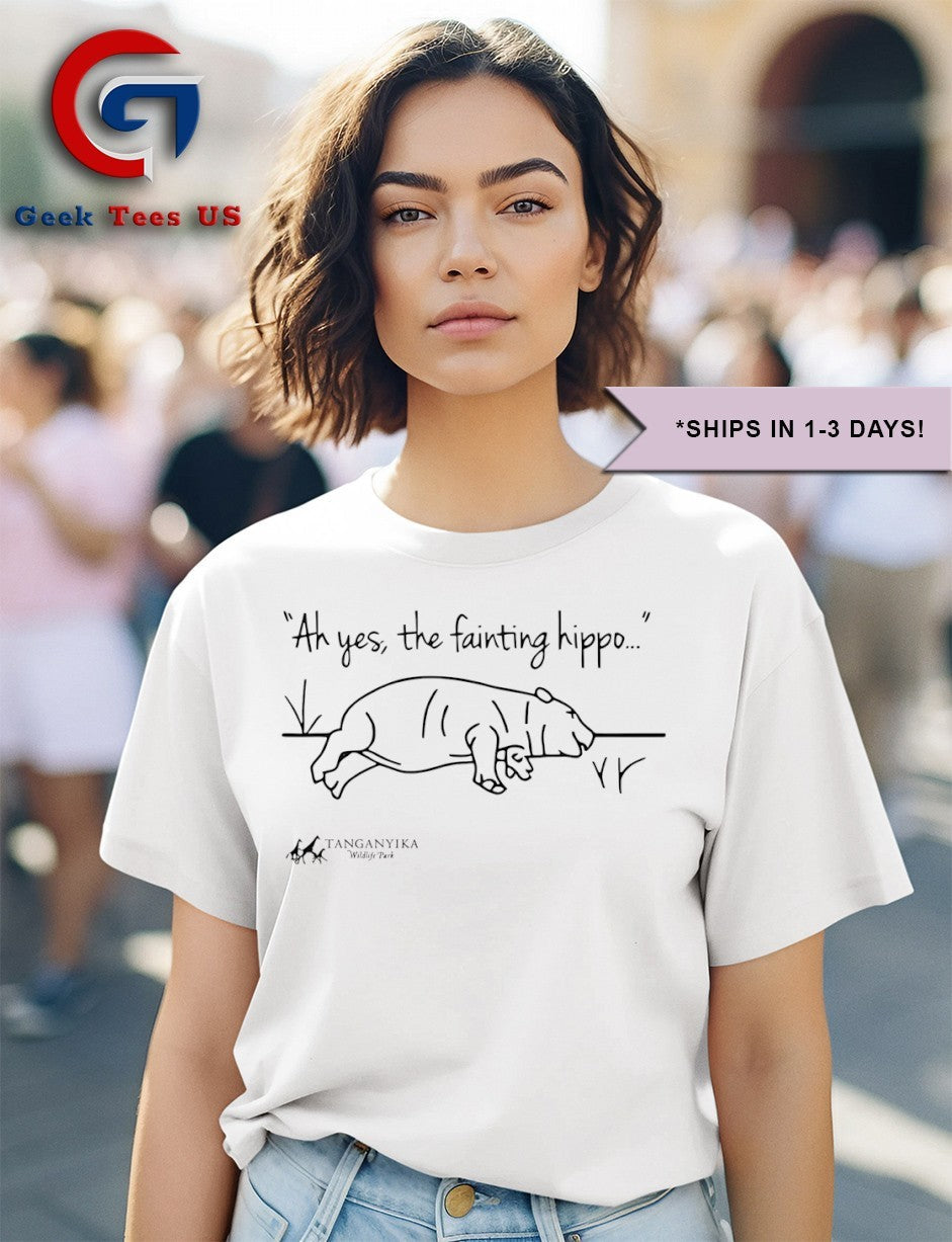 Tanganyika Wildlife Park Fainting Hippo shirt Unisex , , , Long Sleeve Tee