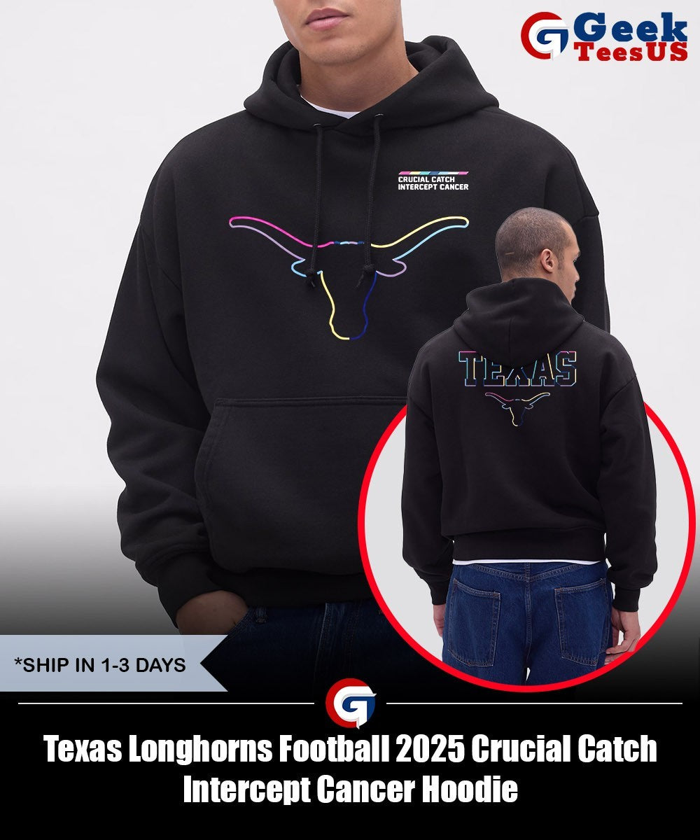 Texas Longhorns Football 2025 Crucial Catch Intercept Cancer shirt Unisex , , , Long Sleeve Tee