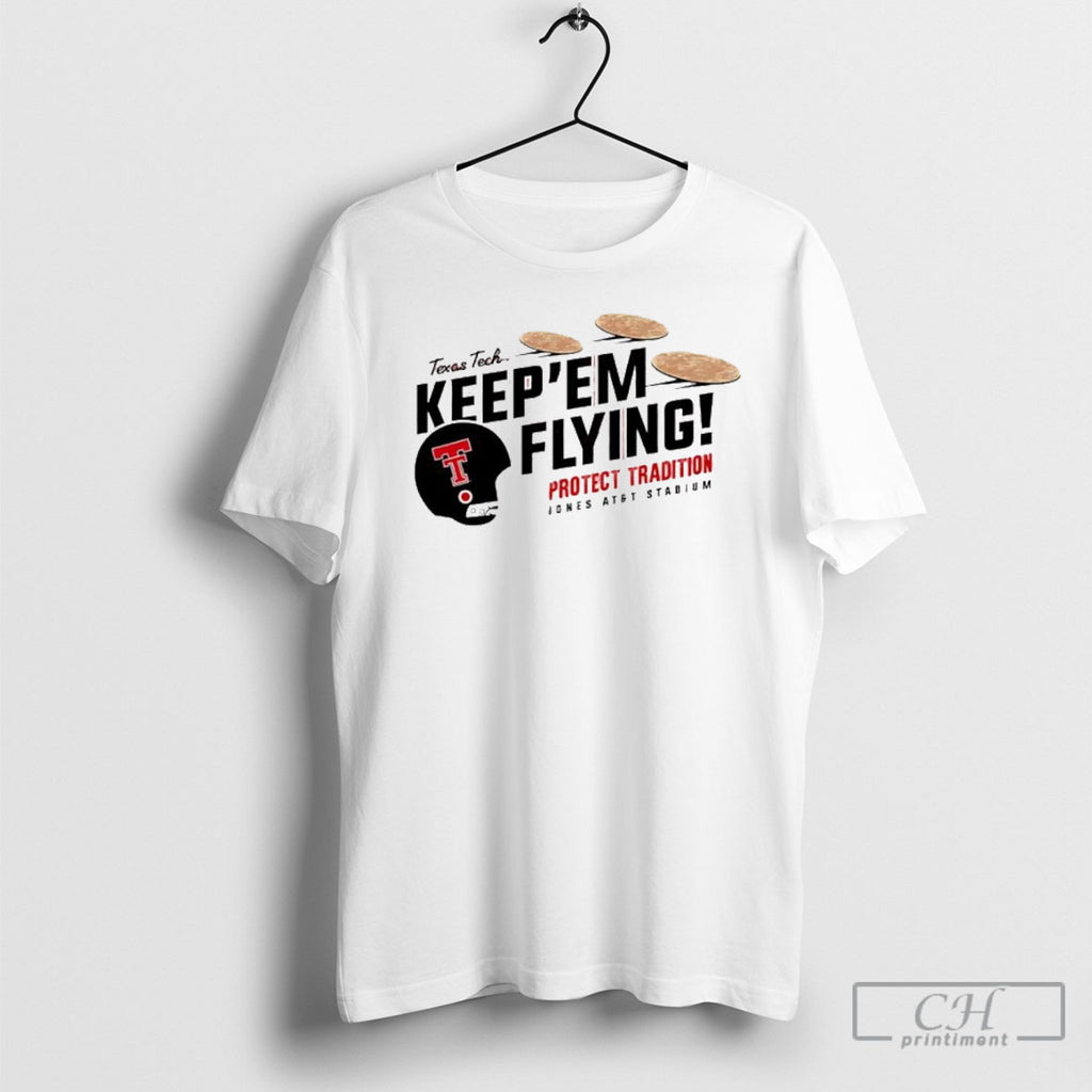 Texas Tech Red Raiders Football Keepem Flying Flour Bomb Tortilla Shirts