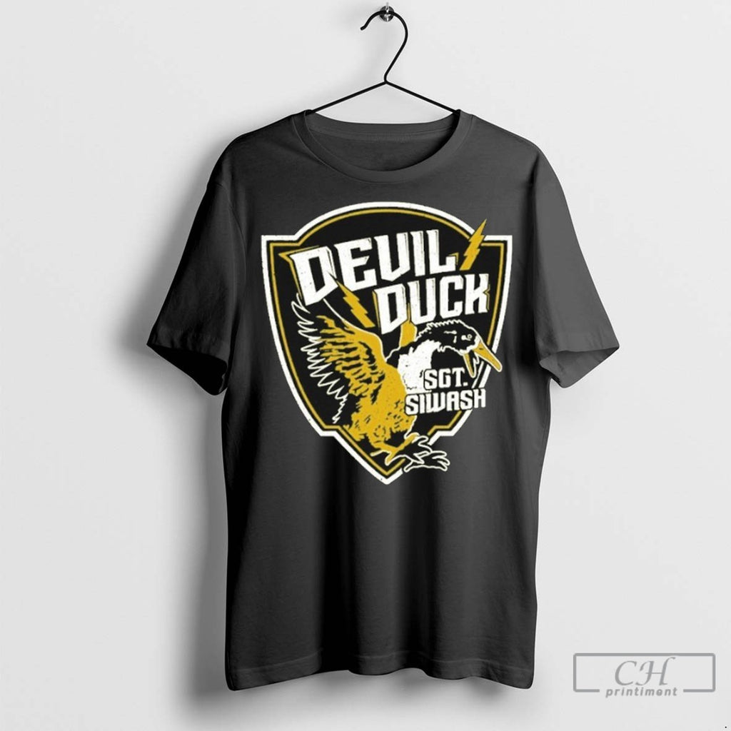 The Fat Electrician Sgt Siwash Devil Duck T Shirt Jpg