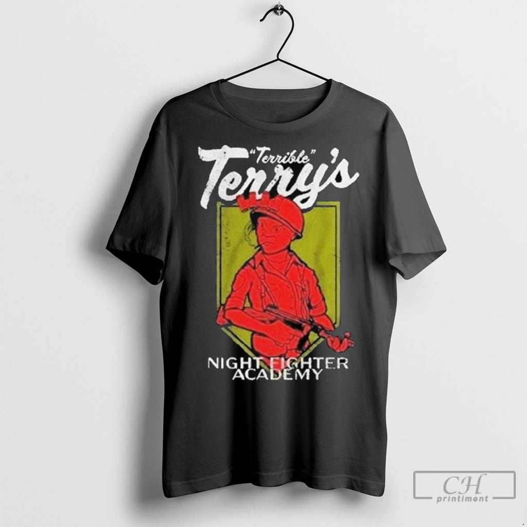 The Fat Electrician Terrible Terry Night Fighter Academy Long Sleve T Shirt Jpg