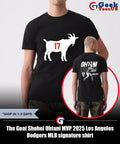The Goat Shohei Ohtani MVP 2025 Los Angeles Dodgers MLB signature shirt Unisex , , , Long Sleeve Tee