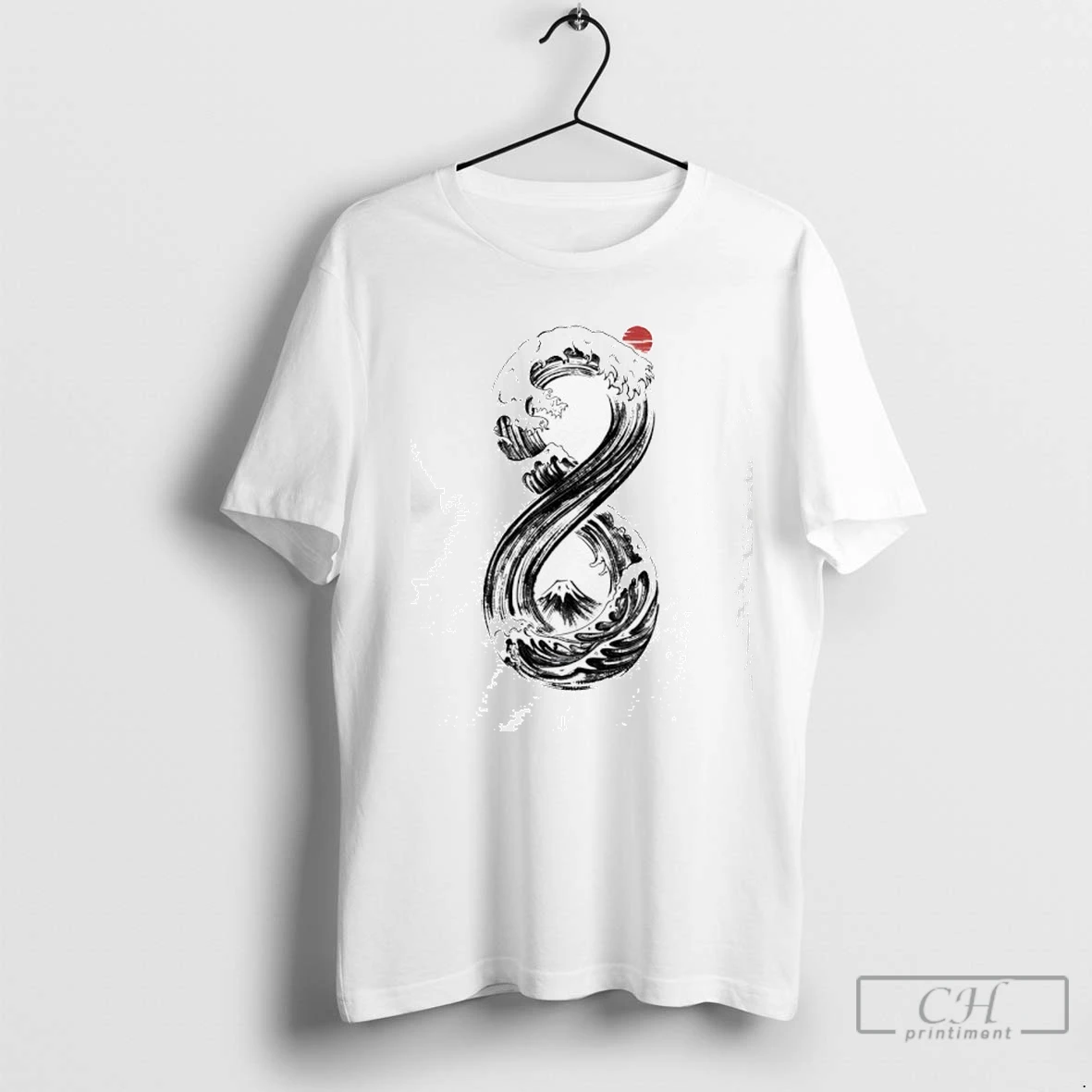 The Great Wave Off Kanagawa And Japanese Sumi E Art Style