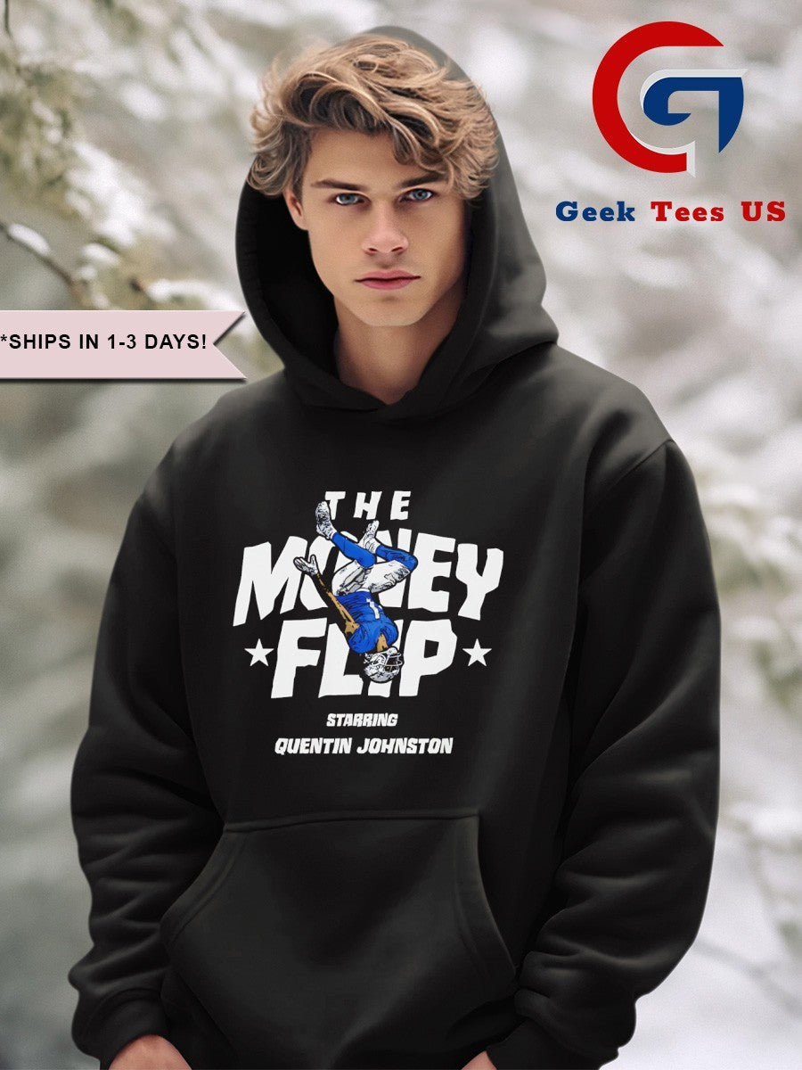 The Money Flip Quentin Johnston Los Angeles Chargers football shirt Unisex , , , Long Sleeve Tee