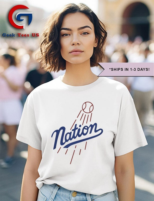 The Nation Los Angeles Dodgers logo parody shirt Unisex , , , Long Sleeve Tee