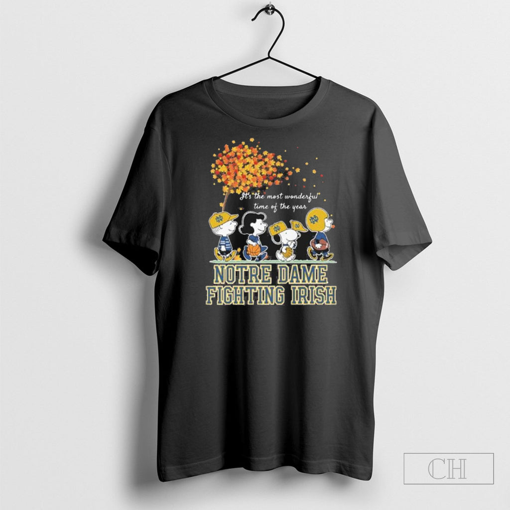 The Peanuts Walking X Notre Dame Fighting Irish Its The Most Wonderful Time Of The