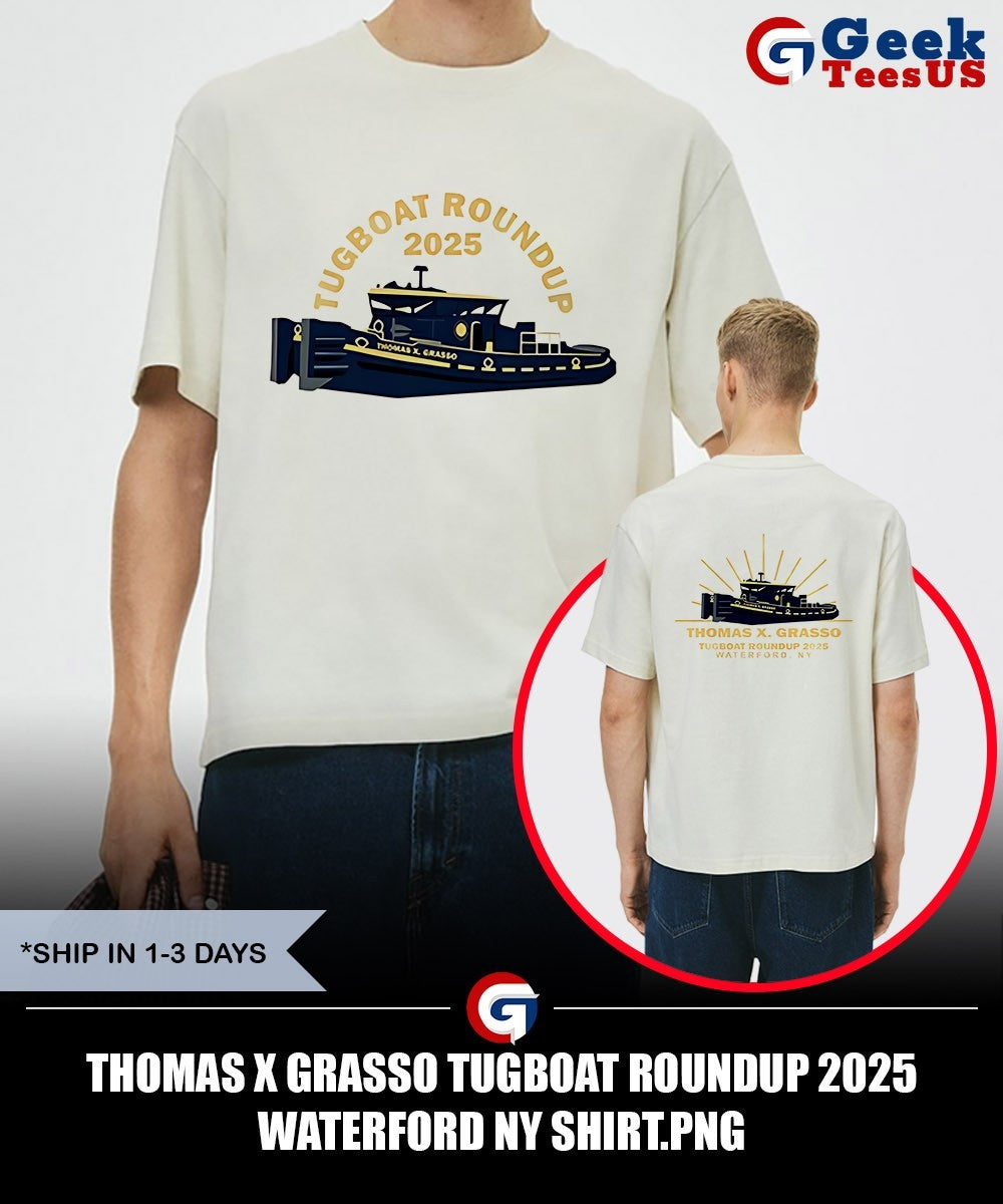 Thomas X Grasso Tugboat Roundup 2025 Waterford NY shirt Unisex , , , Long Sleeve Tee