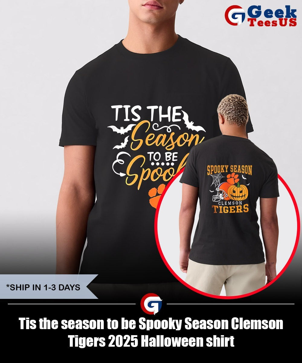 Tis the season to be Spooky Season Clemson Tigers 2025 Halloween shirt Unisex , , , Long Sleeve Tee