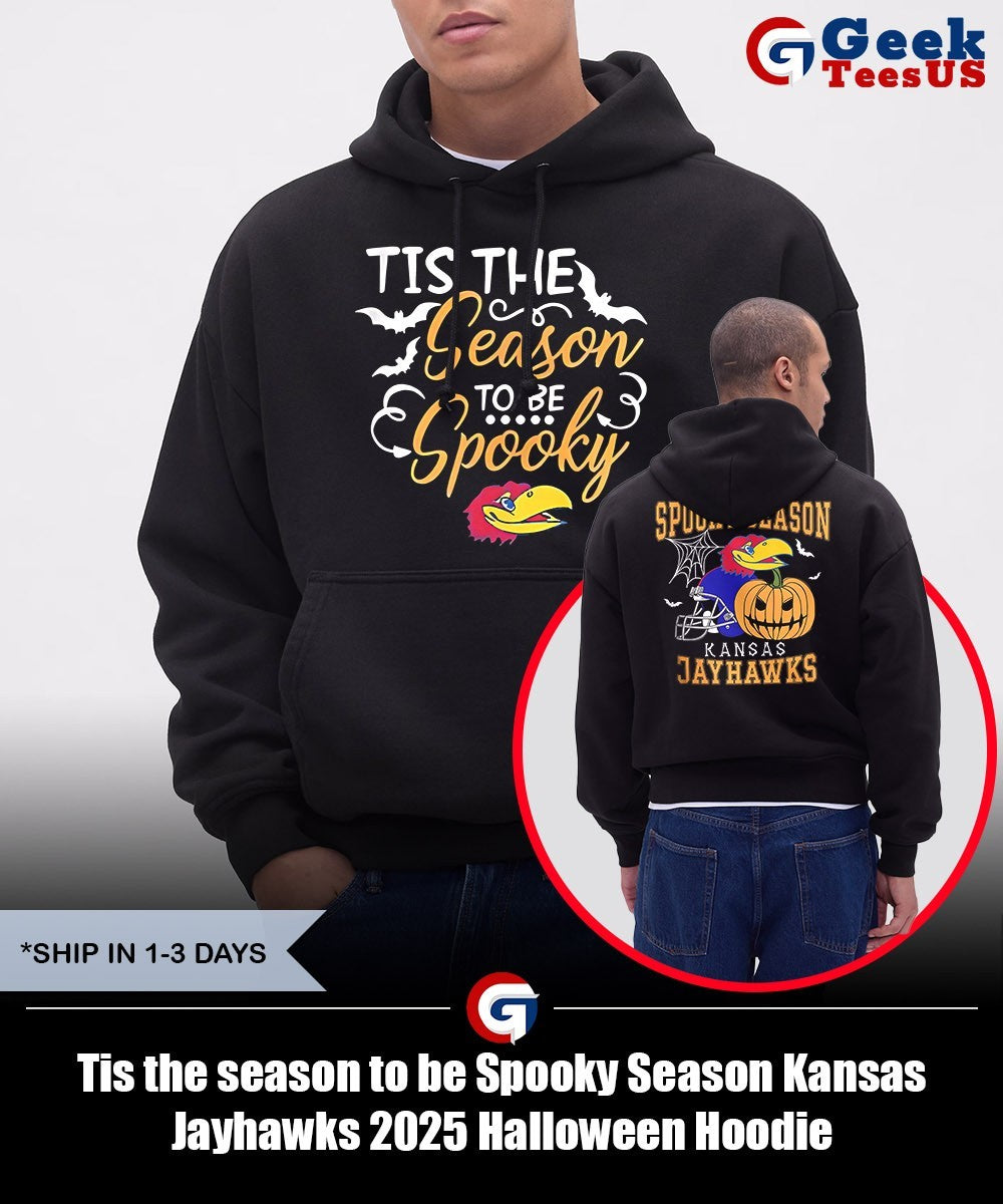 Tis the season to be Spooky Season Kansas Jayhawks 2025 Halloween shirt Unisex , , , Long Sleeve Tee