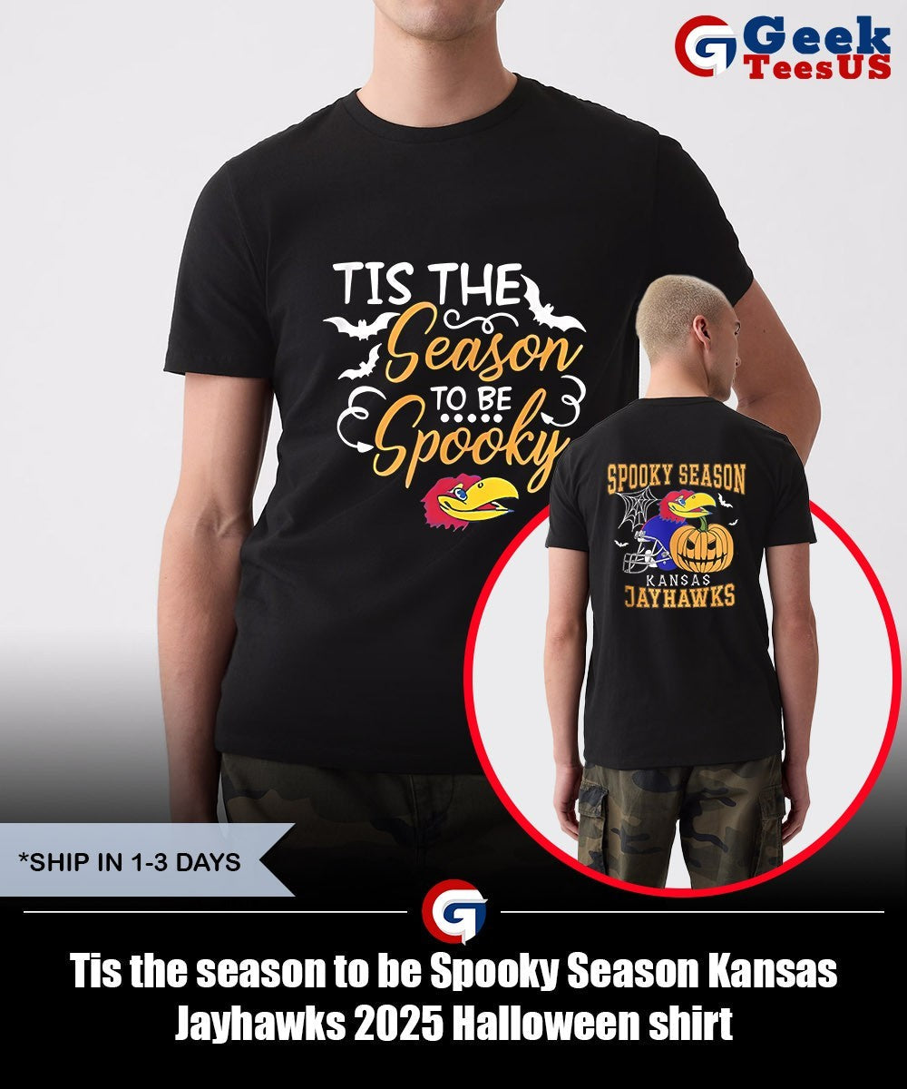 Tis the season to be Spooky Season Kansas Jayhawks 2025 Halloween shirt Unisex , , , Long Sleeve Tee