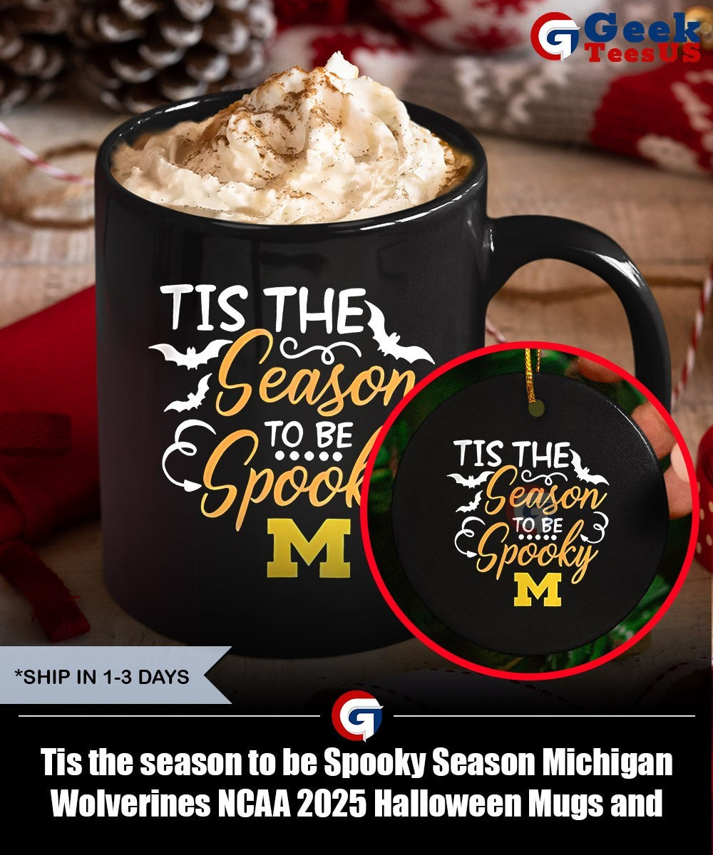 Tis the season to be Spooky Season Michigan Wolverines NCAA 2025 Halloween shirt Unisex , , , Long Sleeve Tee