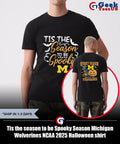 Tis the season to be Spooky Season Michigan Wolverines NCAA 2025 Halloween shirt Unisex , , , Long Sleeve Tee