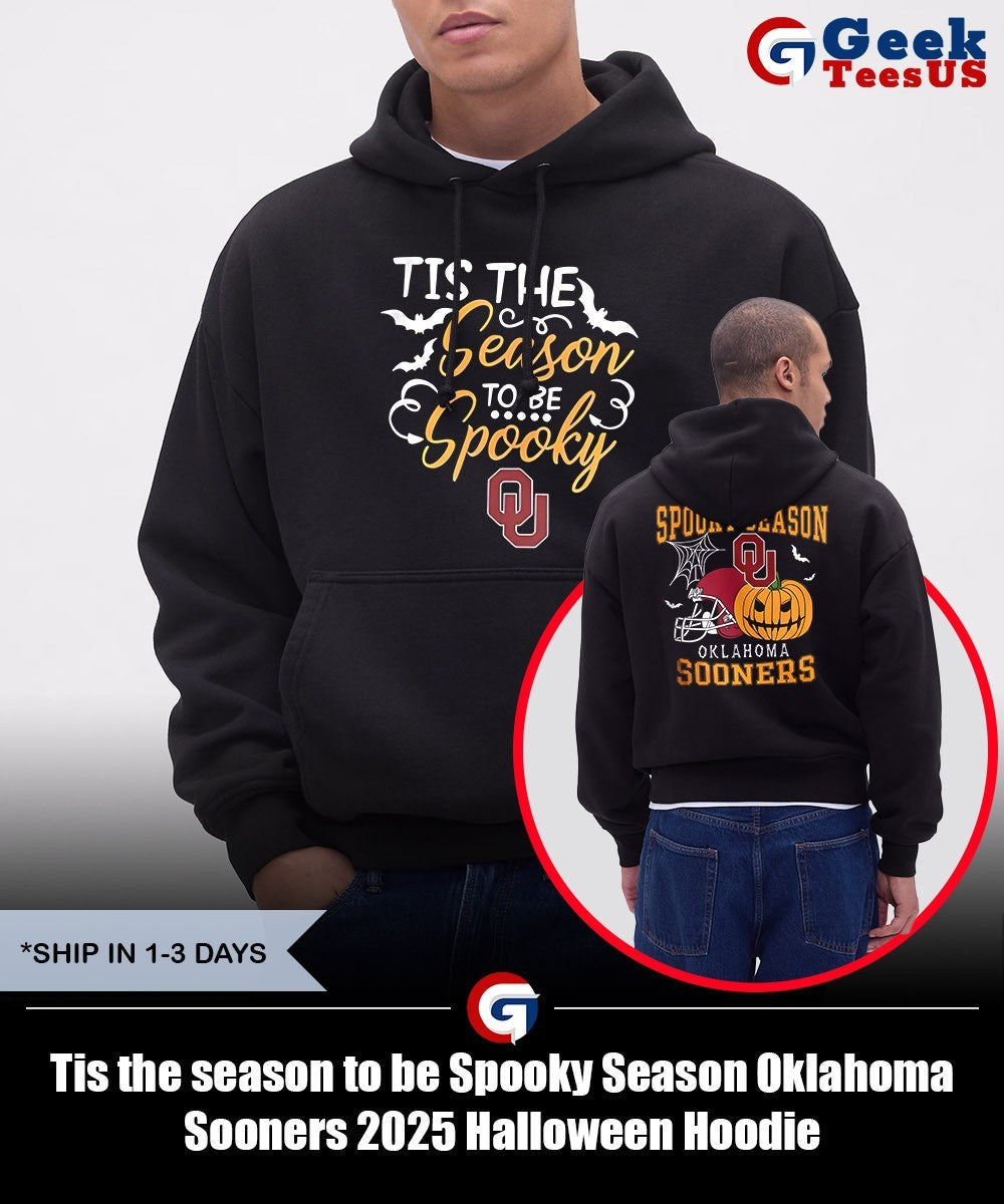 Tis the season to be Spooky Season Oklahoma Sooners 2025 Halloween shirt Unisex , , , Long Sleeve Tee
