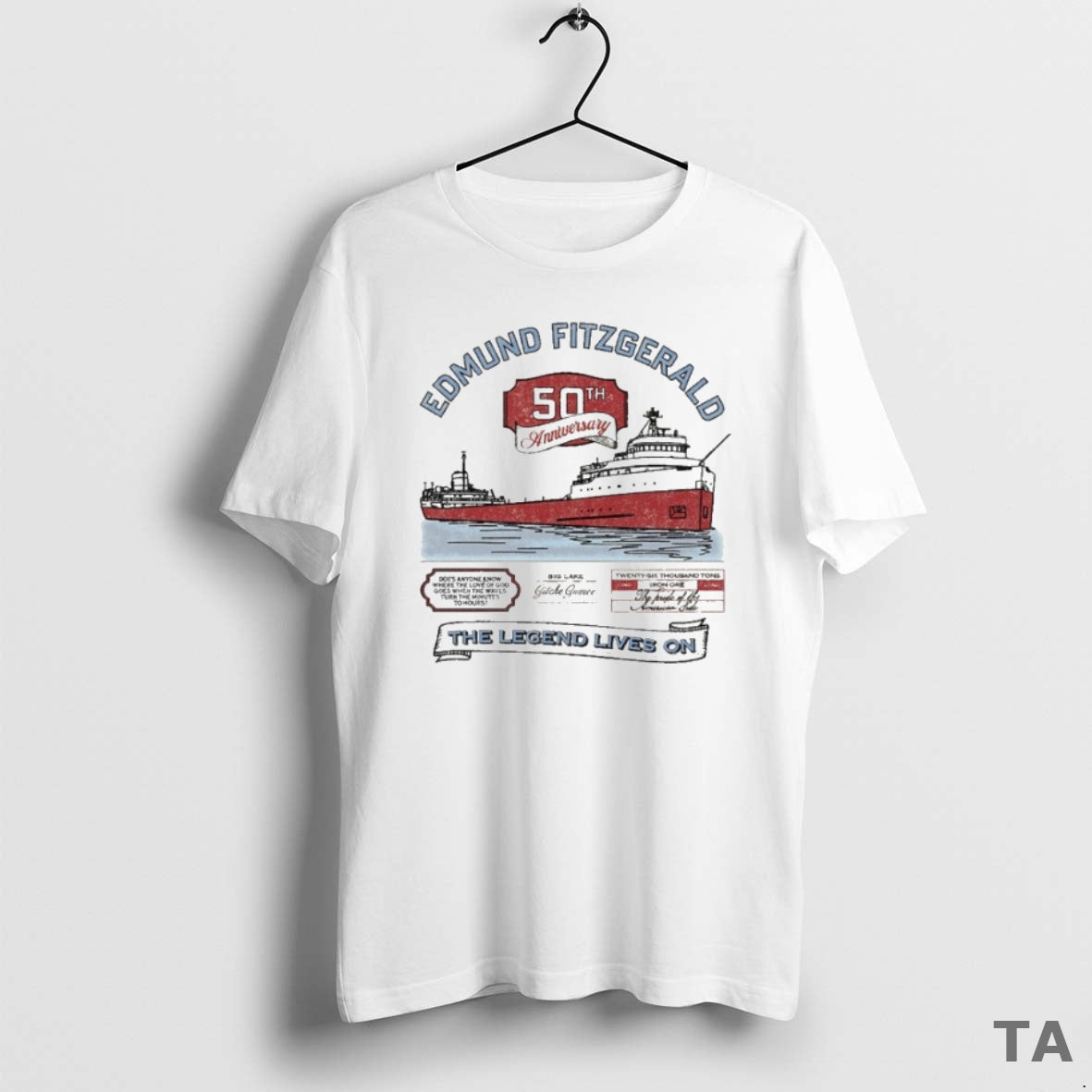 Top Edmund Fitzgerald 50th Anniversary The Legend Lives On Boat T Shirt Sweater