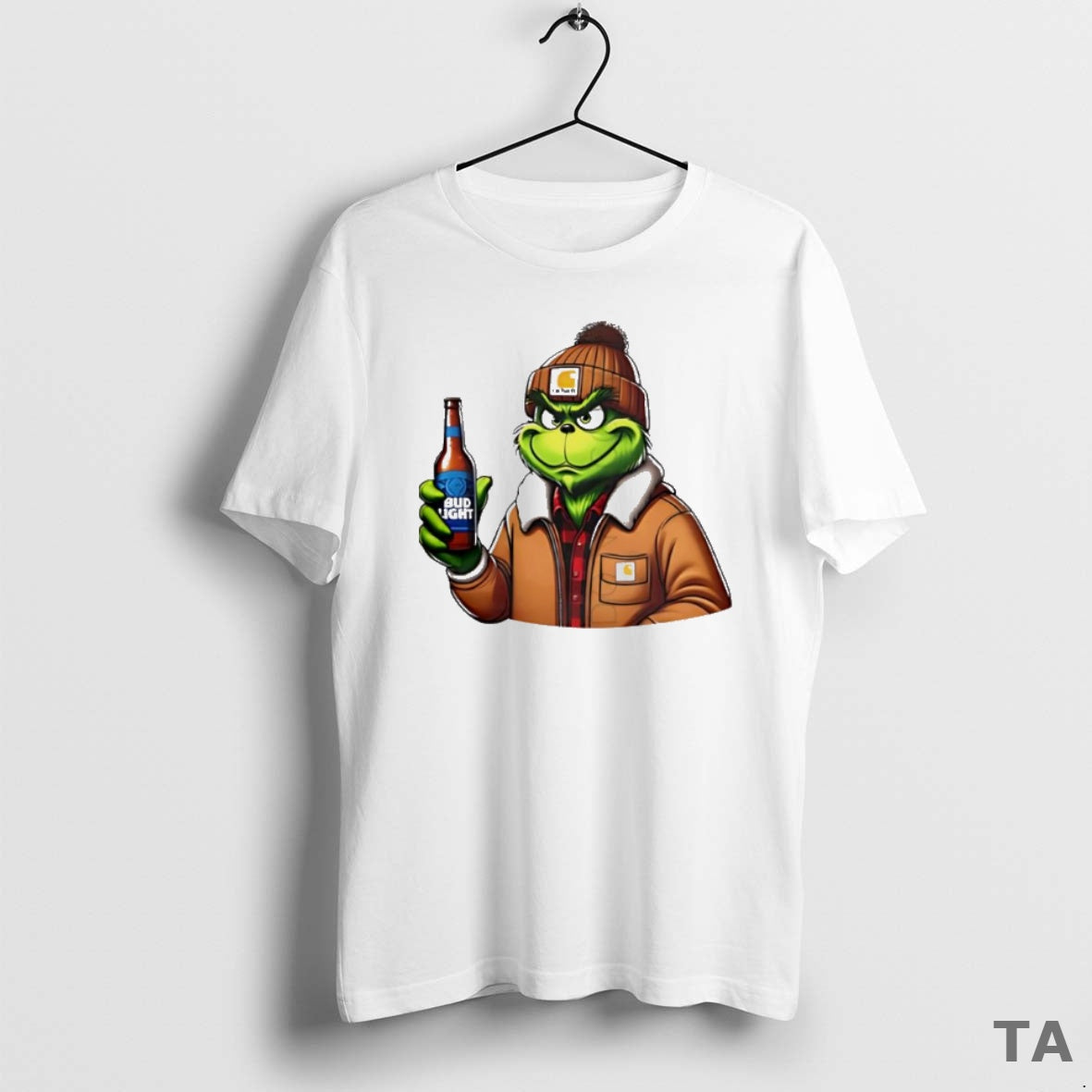 Top Grinch Drinking Beer Bud Light T Shirt Sweater