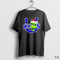 Top Grinch Peeking Through Indianapolis Colts Christmas Holiday T Shirt Sweater