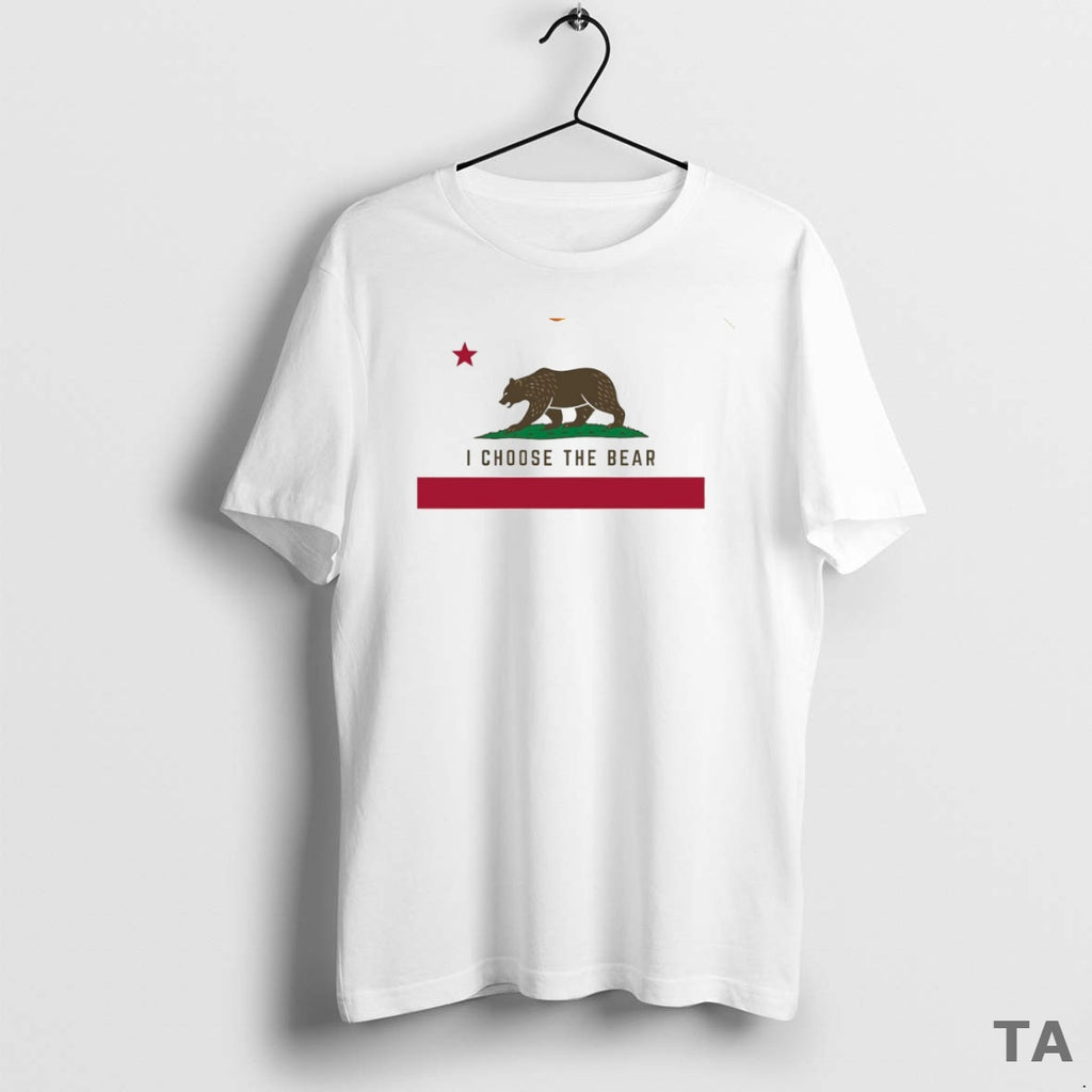 Top I Choose The Bear California Bear Flag Circle T Shirt Sweater