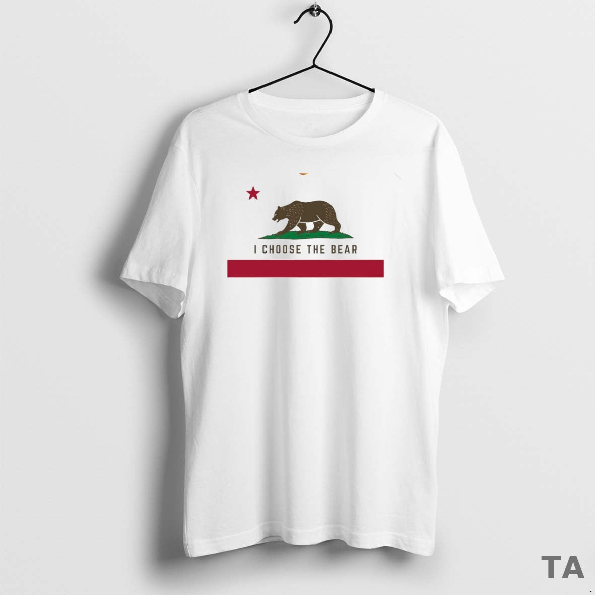 Top I Choose The Bear California Bear Flag Circle T Shirt Sweater