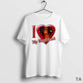 Top I Love My Boyfriend Christmas Circle T Shirt Sweater
