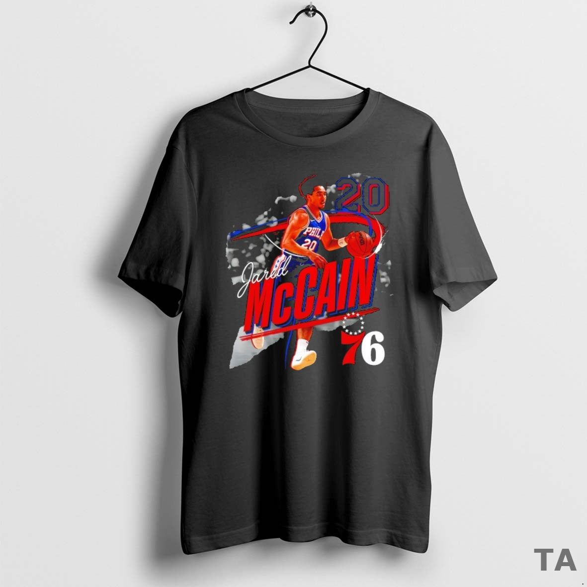 Top Jared Mccain 20 Philadelphia 76ers Basketball Player T Shirt Sweater